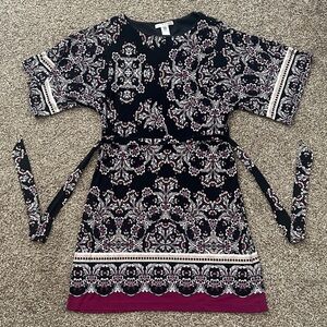 Black and White Patterned Dress